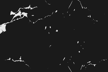 Abstract background texture with destruction effect, ink stains, grunge. Distress overlay, rough dirty wall concept. Black, gray. Worn, torn, weathered effect. Vector background