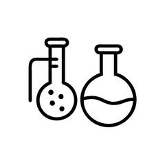 Set of Chemical test tube. Glass tube. Flask template. Glass container. Flask of poison. Jar icon. Medicine vial. Logo template. Chemical test tube silhouette. Laboratory tube. Flask icon.
