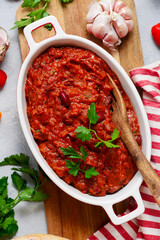 Traditional Georgian vegetarian bean dish lobio.top veiw