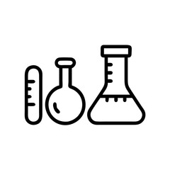 Set of Chemical test tube. Glass tube. Flask template. Glass container. Flask of poison. Jar icon. Medicine vial. Logo template. Chemical test tube silhouette. Laboratory tube. Flask icon.

