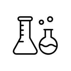 Set of Chemical test tube. Glass tube. Flask template. Glass container. Flask of poison. Jar icon. Medicine vial. Logo template. Chemical test tube silhouette. Laboratory tube. Flask icon.
