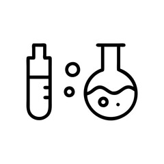Set of Chemical test tube. Glass tube. Flask template. Glass container. Flask of poison. Jar icon. Medicine vial. Logo template. Chemical test tube silhouette. Laboratory tube. Flask icon.
