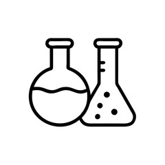 Medical laboratory blood, urine, sperm and stool test editable stroke outline icons set isolated on white background flat vector illustration. Pixel perfect. Chemistry Lab Equipment Vector . 