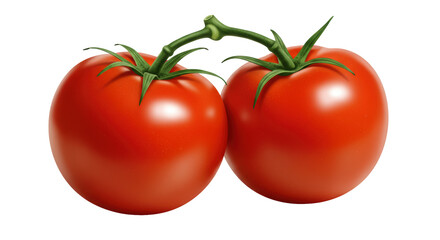 Isolated Two Tomatoes
