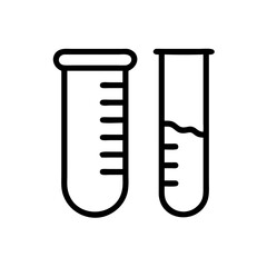 Medical laboratory blood, urine, sperm and stool test editable stroke outline icons set isolated on white background flat vector illustration. Pixel perfect. Chemistry Lab Equipment Vector . 