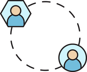 Connecting People Diagram Icon
