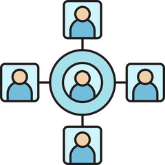People Network Diagram Icon
