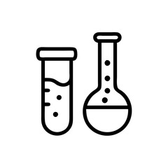 Medical laboratory blood, urine, sperm and stool test editable stroke outline icons set isolated on white background flat vector illustration. Pixel perfect. Chemistry Lab Equipment Vector . 