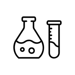 Medical laboratory blood, urine, sperm and stool test editable stroke outline icons set isolated on white background flat vector illustration. Pixel perfect. Chemistry Lab Equipment Vector . 