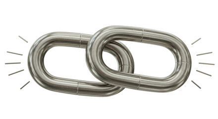 Isolated Metal Chain Links