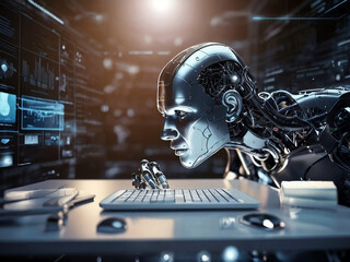 AI robots, Artificial intelligence driving business analytics