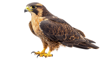 A perigrine falcon isolated on white background PNG