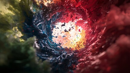 Fototapeta premium Abstract Colorful Swirling Vortex Digital Art Painting