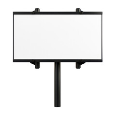Blank advertising billboard on a  transparent background.