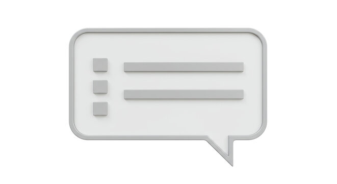 Isolated Speech Bubble with List