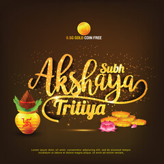 Creative Illustration For Festival Of Akshaya Tritiya Celebration Background.