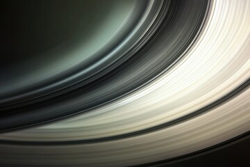 Abstract image showcasing the rings of Saturn, with varying shades of gray and white, creating a layered, textured effect.