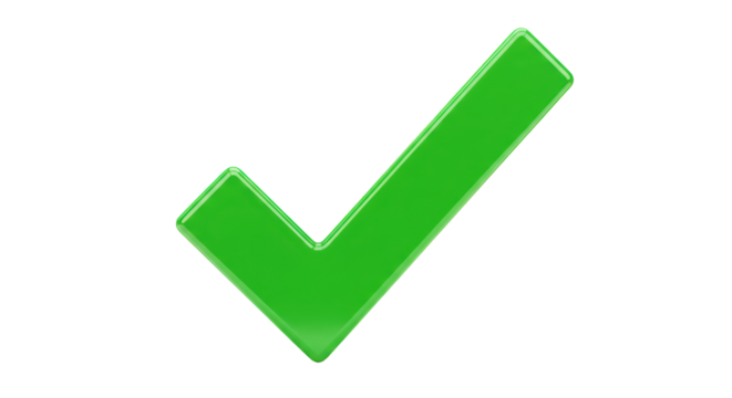 Isolated Green Check Mark