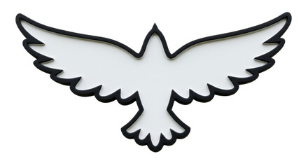 Isolated White Dove Sign