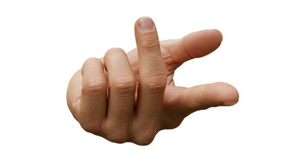 Isolated Hand Gesture Showing Pinch