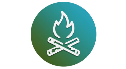 Isolated Campfire Icon