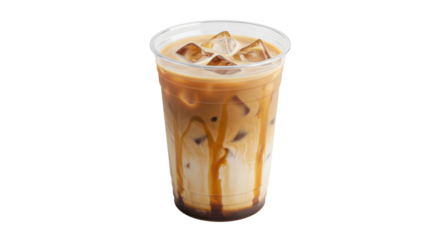 Isolated Caramel Iced Coffee