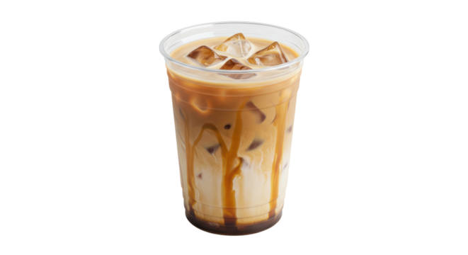 Isolated Caramel Iced Coffee