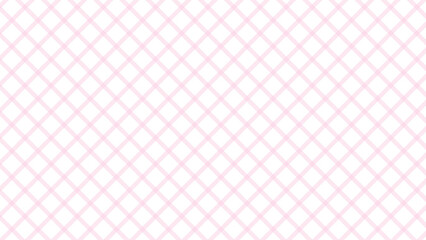 Pink and white diagonal background. Plaid checkered seamless pattern.