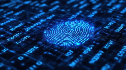 Digital fingerprint representation over a matrix of binary code in a futuristic setting