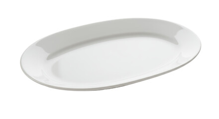 Isolated White Oval Plate