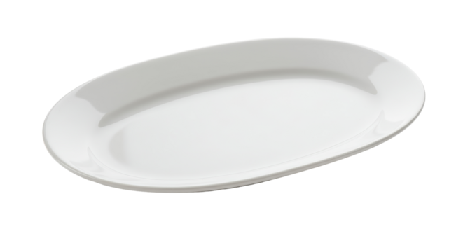 Isolated White Oval Plate