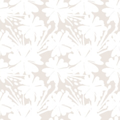 Beige doodle flower Seamless pattern background ideal for wrapping paper, fabric, textile etc.