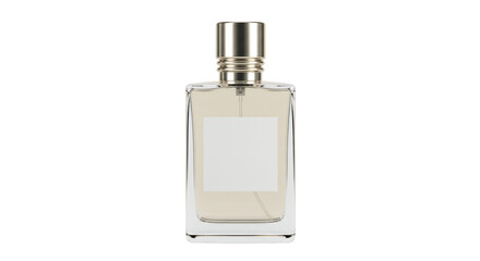 Isolated Perfume Bottle with Blank Label