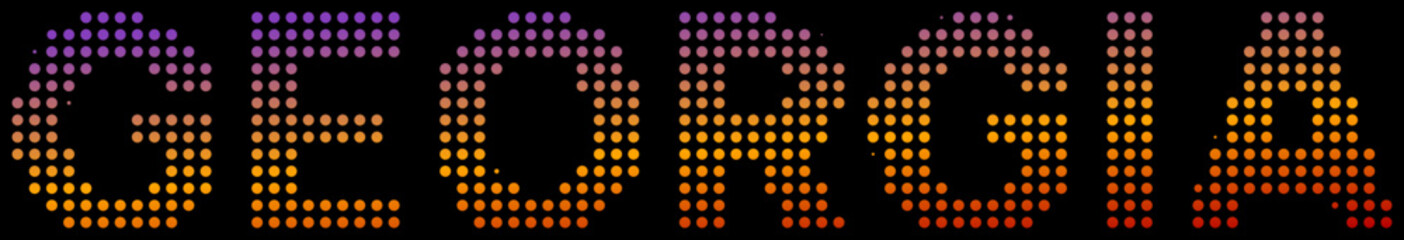 Georgia Color Gradient Dot Text
