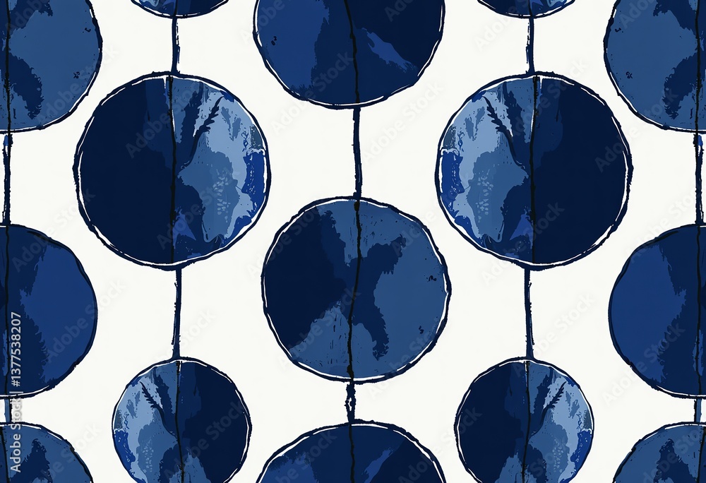 Poster experience the sophisticated allure of this elegant pattern, featuring large circular shapes in coba