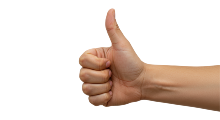 Isolated Thumbs Up Hand Gesture