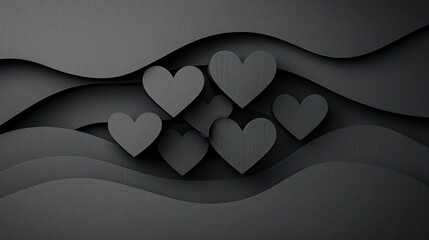 Dark hearts in layered design