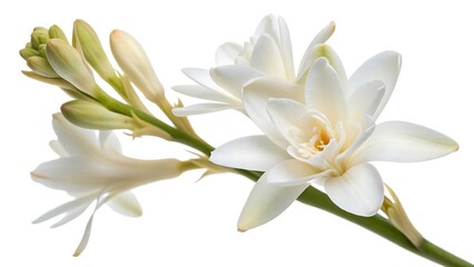 tuberose-flower-with-soft-white background