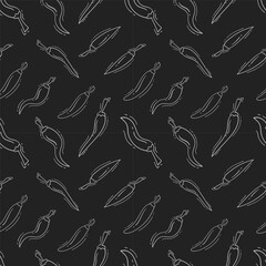 chilli pepper seamless pattern, doodle chilli pattern background