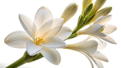Fototapeta premium tuberose-flower-with-soft-white background