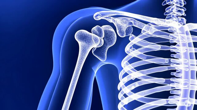 Overview of the human shoulder joint structure and anatomy with a focus on bones and cartilage details
