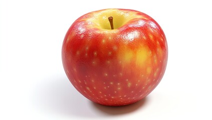 Single red and yellow apple