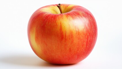 Red apple on white background