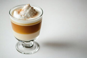 Artfully Arranged Espresso Macchiato in Clear Glass