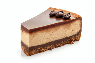 Coffee-Infused Americano Cheesecake Slice