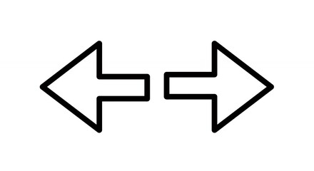Directional Arrow Icons Pointing Left and Right Representing Choice or Navigation