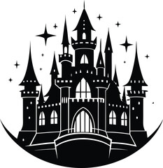 Obraz premium Castle Silhouette Vector