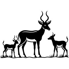 deer silhouette vector