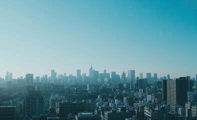 Obraz premium Panoramic cityscape view of a modern metropolis