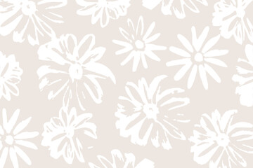Beige flower textured background. Design illustration for decoration, wall decor, wallpaper, cover, banner.